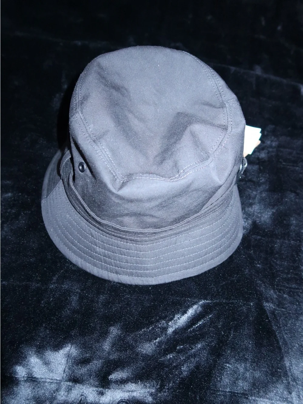 Burberry Beige Plaid Bucket Hat with Black and Red Accents
